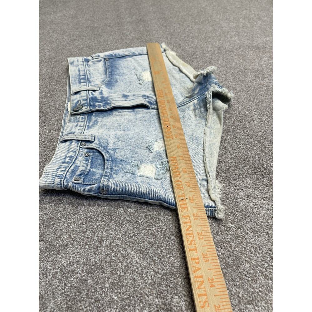 Y2K 2000s indie sleaze Forever 21 Acid Wash Micro Mini Jean Shorts Sz 29 Cut Off - Picture 10 of 12